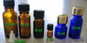 20 ml brown bottles for storing essential oils