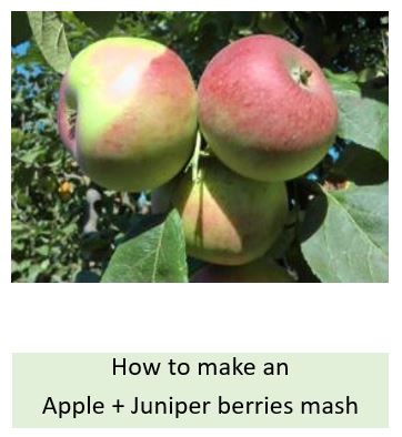 How to make an apple with juniper berries mash