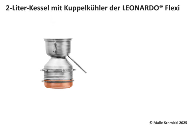 2-Liter-Kessel mit Kuppelkühler