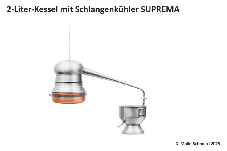 2-Liter-Kessel mit Schlangenkühler