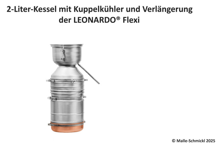 2-Liter-Kessel mit Kuppelkühler und Verlängerung