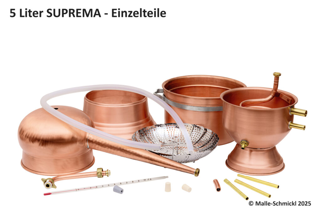 Destille SUPREMA 5 Liter - Einzelteile: Malle-Schmickl