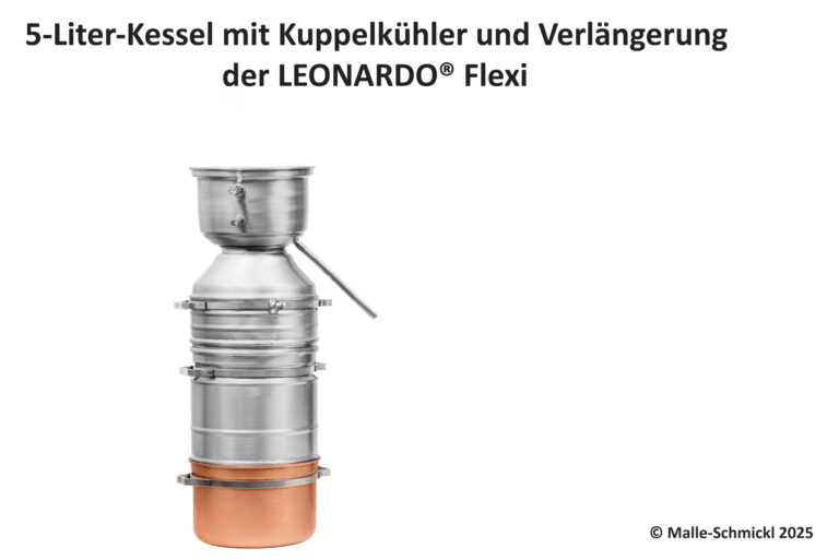 5-Liter-Kessel mit Kuppelkühler und Verlängerung