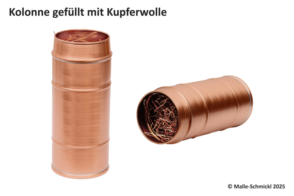 Kolonne liegend und stehend
