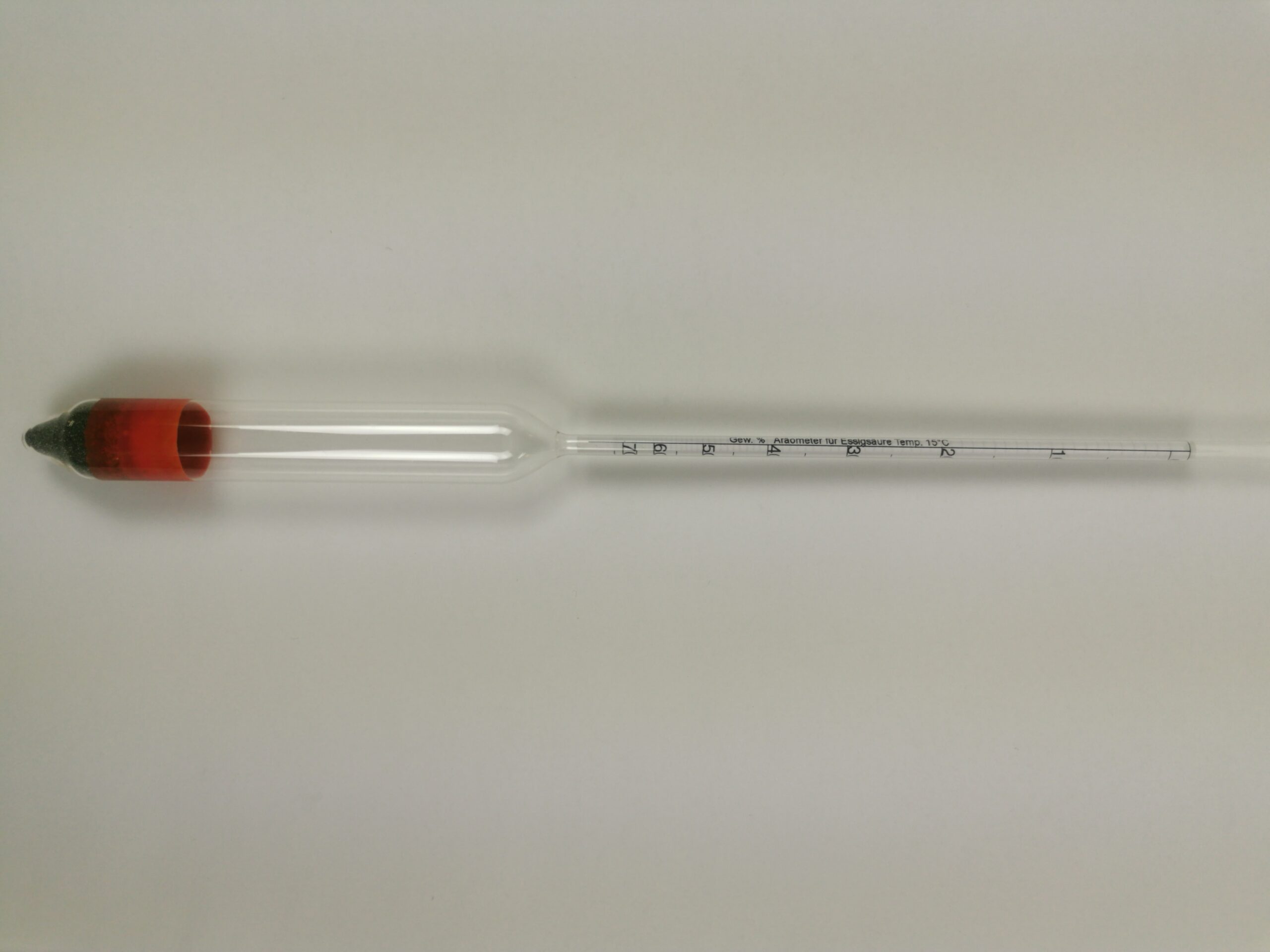 Vinegar spindle (hydrometer for acetic acid)